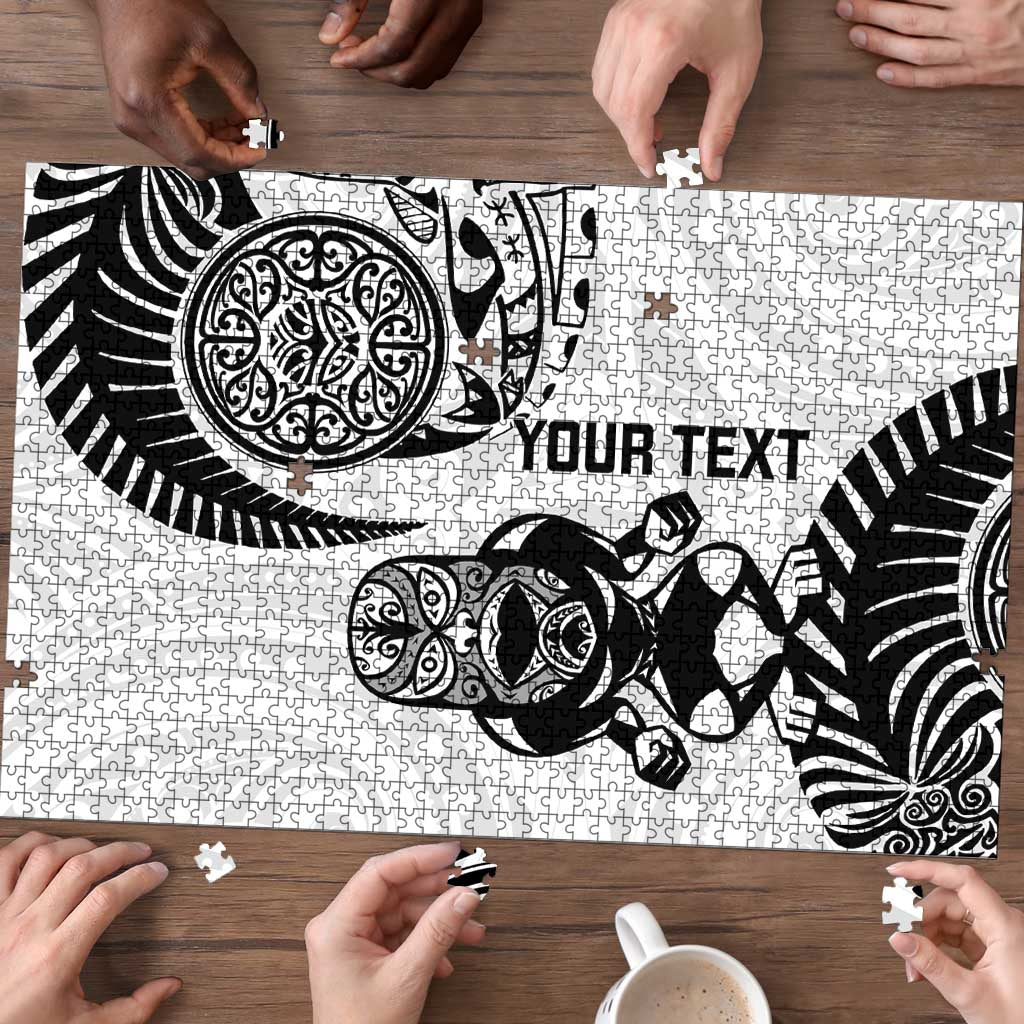 Custom Aotearoa Football Puzzle NZ Maori Tiki Go Champions LT14 - Polynesian Pride