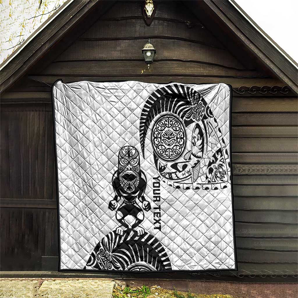 Custom Aotearoa Football Quilt NZ Maori Tiki Go Champions