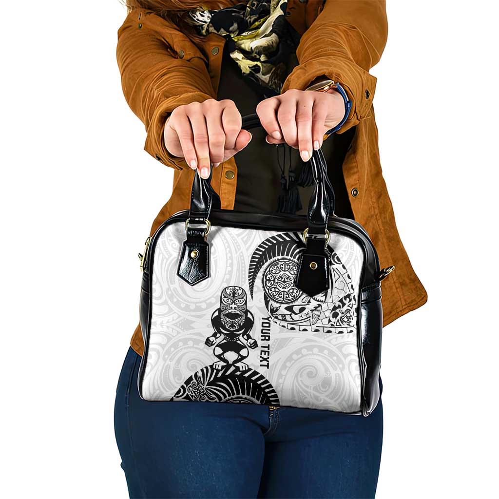 Custom Aotearoa Football Shoulder Handbag NZ Maori Tiki Go Champions LT14 One Size White - Polynesian Pride