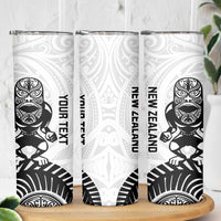 Custom Aotearoa Football Skinny Tumbler NZ Maori Tiki Go Champions