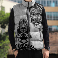 Custom Aotearoa Football Sleeveless Puffer Jacket NZ Maori Tiki Go Champions LT14 - Polynesian Pride