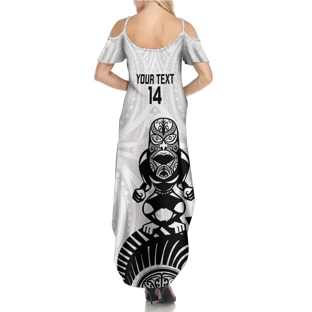 Custom Aotearoa Football Summer Maxi Dress NZ Maori Tiki Go Champions