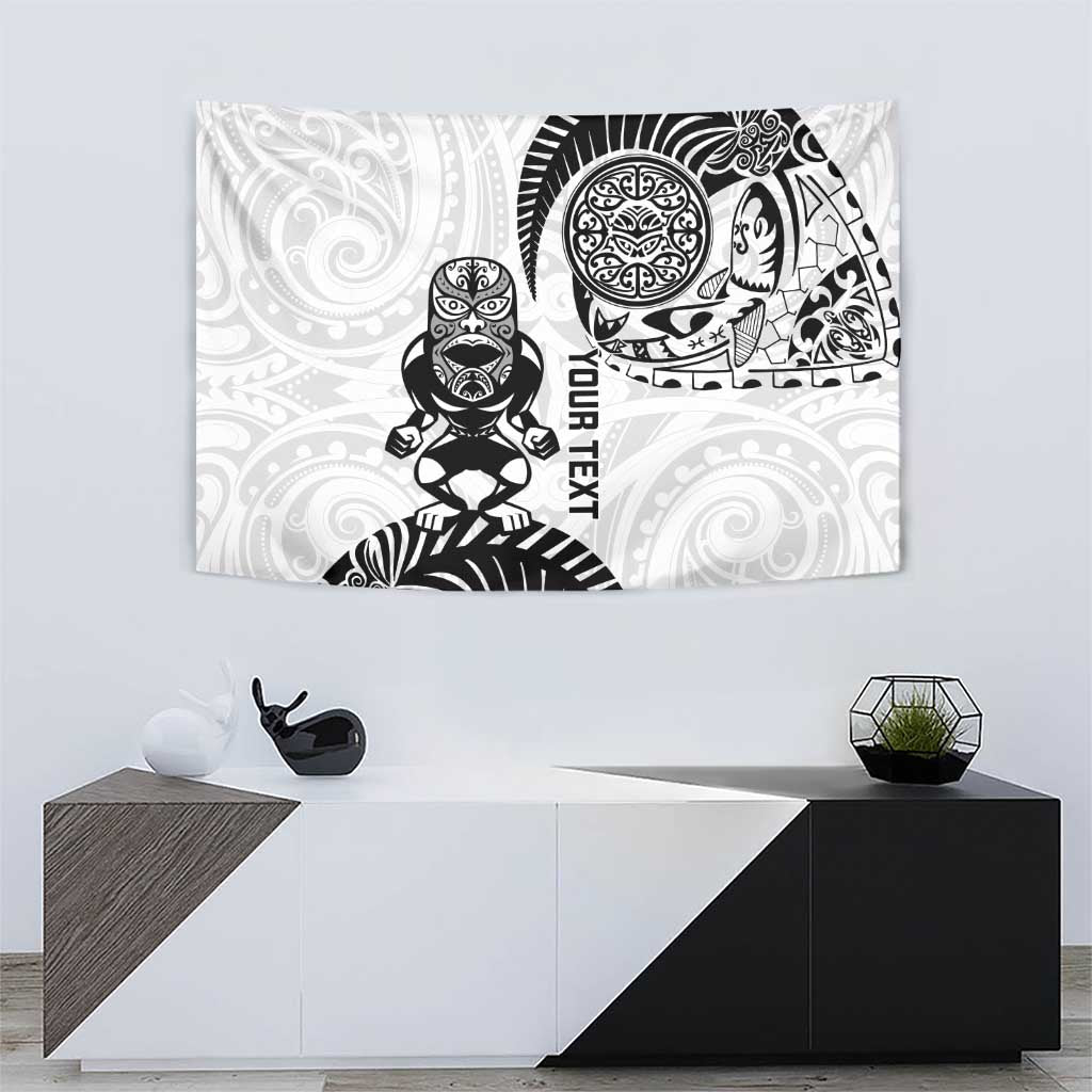 Custom Aotearoa Football Tapestry NZ Maori Tiki Go Champions LT14 - Polynesian Pride