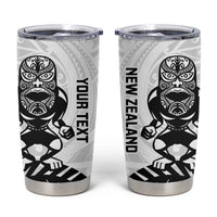 Custom Aotearoa Football Tumbler Cup NZ Maori Tiki Go Champions LT14 White - Polynesian Pride