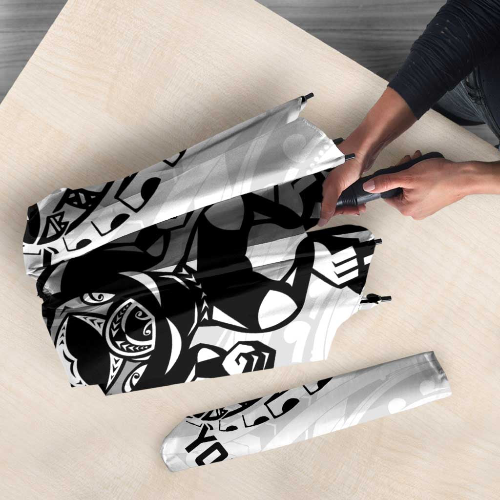 Custom Aotearoa Football Umbrella NZ Maori Tiki Go Champions - Polynesian Pride