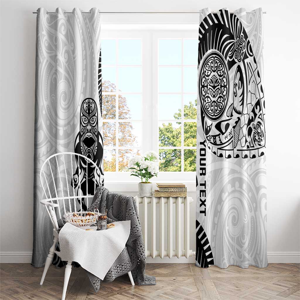 Custom Aotearoa Football Window Curtain NZ Maori Tiki Go Champions