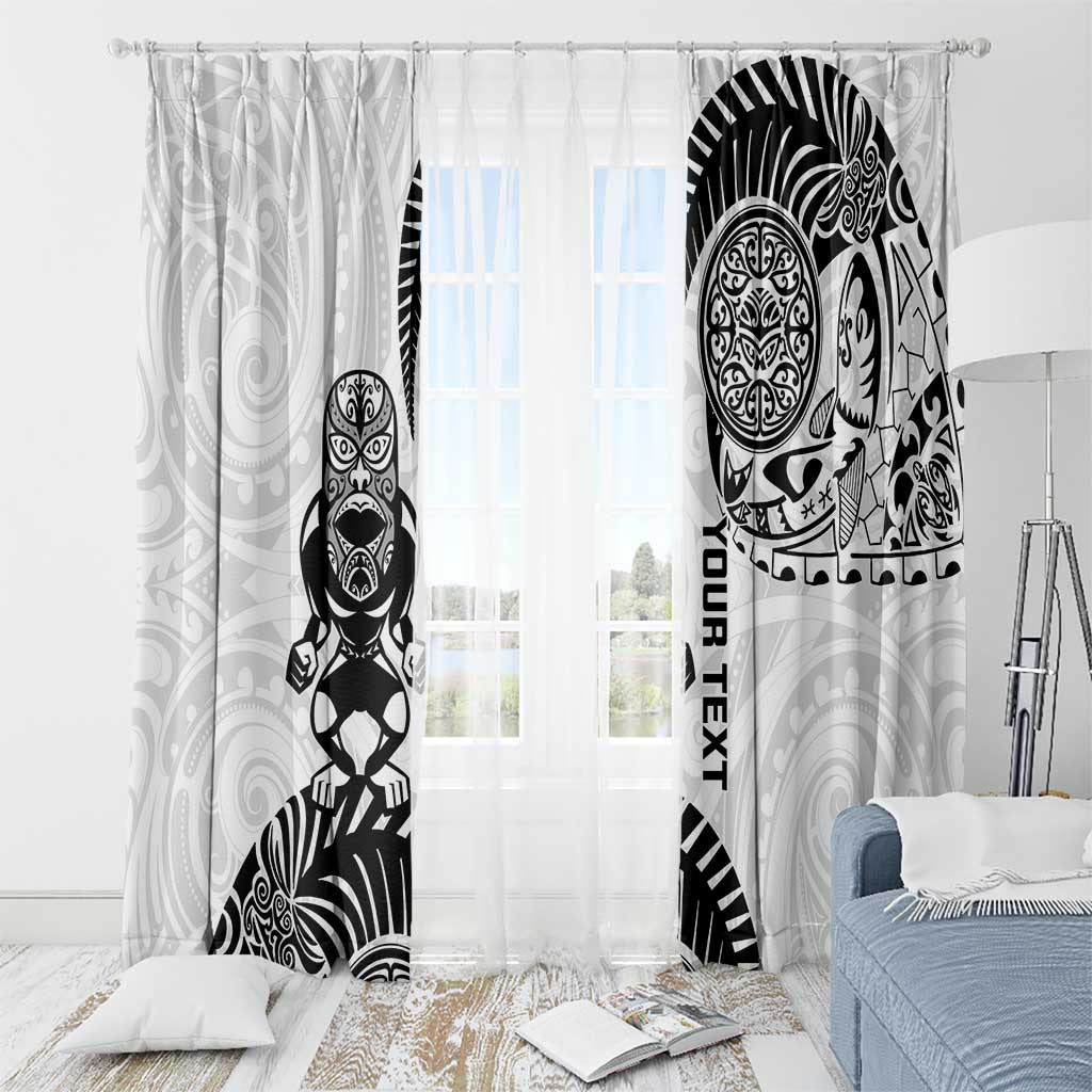 Custom Aotearoa Football Window Curtain NZ Maori Tiki Go Champions