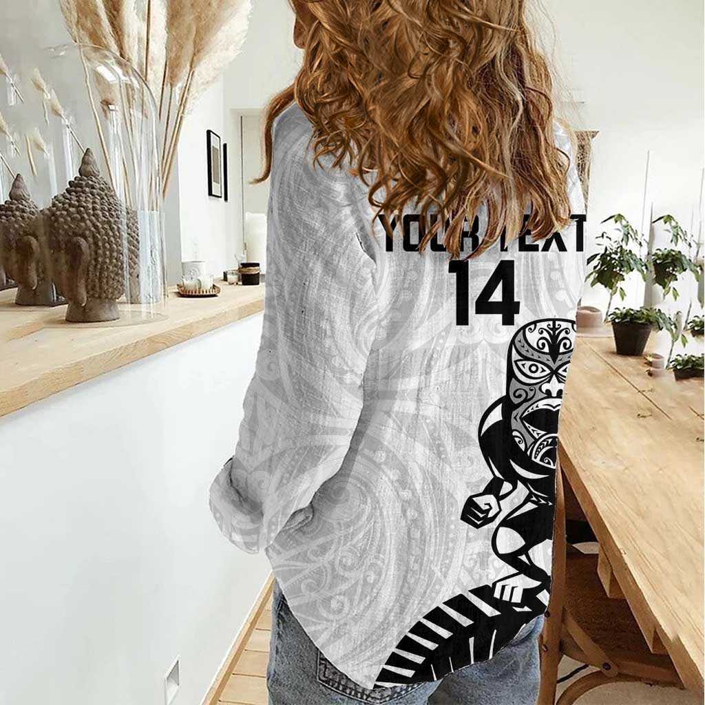 Custom Aotearoa Football Women Casual Shirt NZ Maori Tiki Go Champions