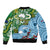 Australia And Fiji Bomber Jacket Aboriginal Mix Fijian Tapa Unique Style LT14 - Polynesian Pride