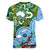 Australia And Fiji Women V Neck T Shirt Aboriginal Mix Fijian Tapa Unique Style LT14 - Polynesian Pride