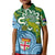 Personalised Australia And Fiji Kid Polo Shirt Aboriginal Mix Fijian Tapa Unique Style LT14 Kid Green - Polynesian Pride