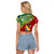 Australia And Tonga Raglan Cropped T Shirt Aboriginal Mix Tongan Ngatu Unique Style LT14 - Polynesian Pride