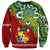Australia And Tonga Sweatshirt Aboriginal Mix Tongan Ngatu Unique Style LT14 Unisex Green - Polynesian Pride