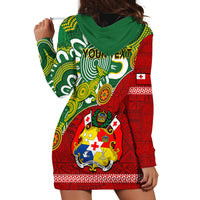 Personalised Australia And Tonga Hoodie Dress Aboriginal Mix Tongan Ngatu Unique Style LT14 - Polynesian Pride