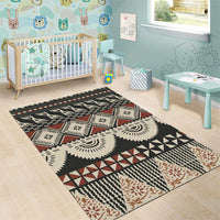 Vintage Bula Fiji Masi Area Rug Fijian Tapa Cloth - Polynesian Pride