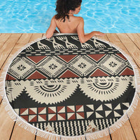 Vintage Bula Fiji Masi Beach Blanket Fijian Tapa Cloth - Polynesian Pride