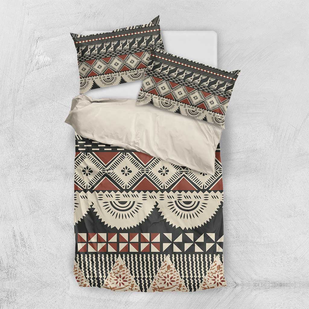 Vintage Bula Fiji Masi Bedding Set Fijian Tapa Cloth - Polynesian Pride