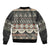 Vintage Bula Fiji Masi Bomber Jacket Fijian Tapa Cloth - Polynesian Pride