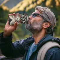 Vintage Bula Fiji Masi 4 in 1 Can Cooler Tumbler Fijian Tapa Cloth - Polynesian Pride