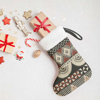 Vintage Bula Fiji Masi Christmas Stocking Fijian Tapa Cloth - Polynesian Pride