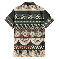 Vintage Bula Fiji Masi Family Matching Off The Shoulder Long Sleeve Dress and Hawaiian Shirt Fijian Tapa Cloth - Polynesian Pride