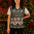 Vintage Bula Fiji Masi Christmas Knitted V-Neck Vest Fijian Tapa Cloth - Polynesian Pride