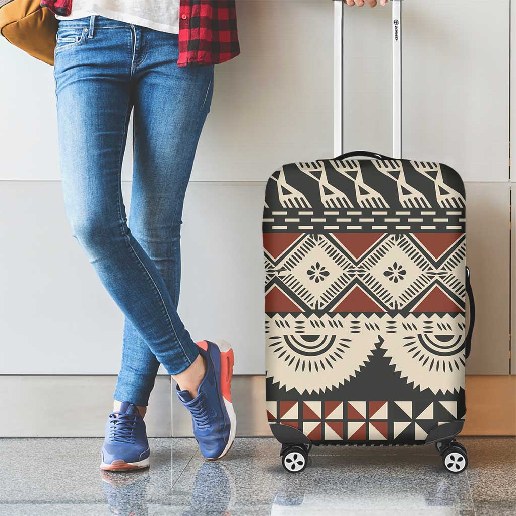 Vintage Bula Fiji Masi Luggage Cover Fijian Tapa Cloth - Polynesian Pride