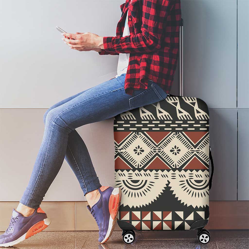 Vintage Bula Fiji Masi Luggage Cover Fijian Tapa Cloth - Polynesian Pride