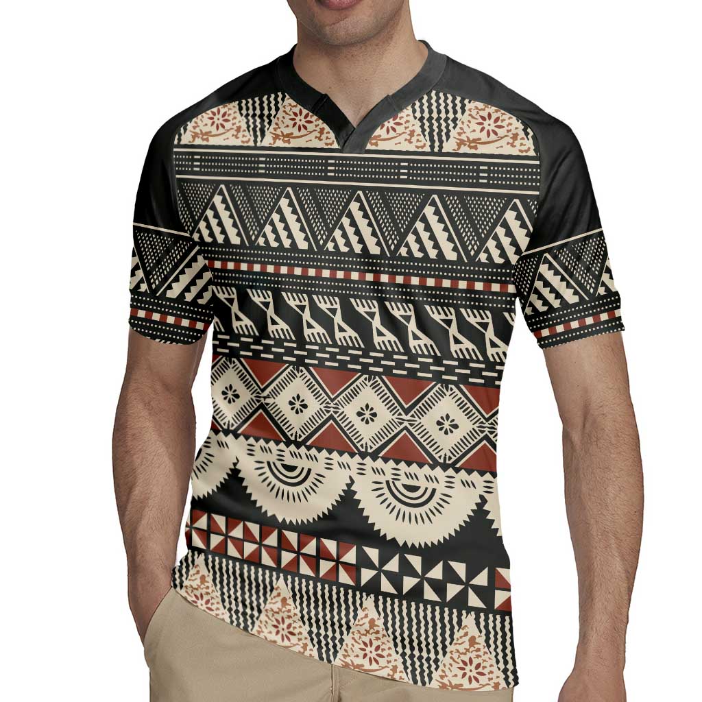 Vintage Bula Fiji Masi Rugby Jersey Fijian Tapa Cloth - Polynesian Pride