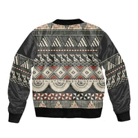 Vintage Bula Fiji Masi Sleeve Zip Bomber Jacket Fijian Tapa Cloth LT14 - Polynesian Pride