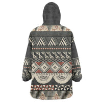 Vintage Bula Fiji Masi Wearable Blanket Hoodie Fijian Tapa Cloth - Polynesian Pride