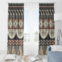 Vintage Bula Fiji Masi Window Curtain Fijian Tapa Cloth - Polynesian Pride
