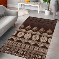 Bula Fiji Iri ni Meke Area Rug Kuvui Fijian Masi - Polynesian Pride
