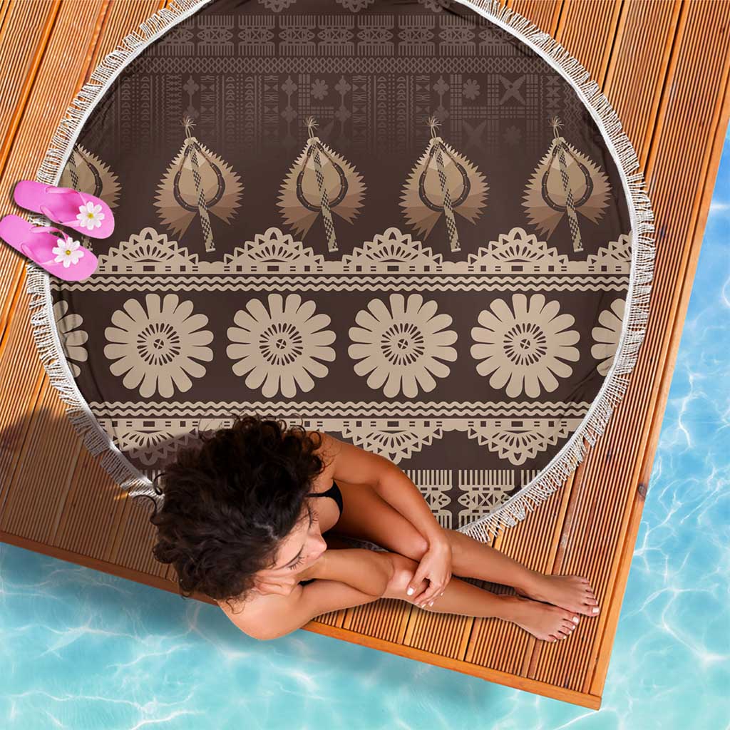 Bula Fiji Iri ni Meke Beach Blanket Kuvui Fijian Masi - Polynesian Pride