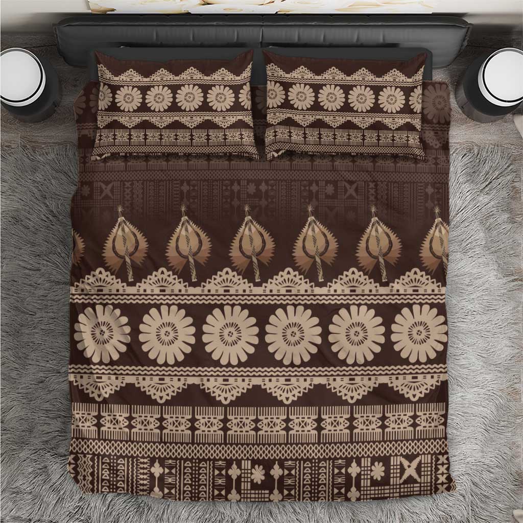 Bula Fiji Iri ni Meke Bedding Set Kuvui Fijian Masi - Polynesian Pride