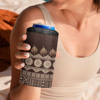 Bula Fiji Iri ni Meke 4 in 1 Can Cooler Tumbler Kuvui Fijian Masi - Polynesian Pride