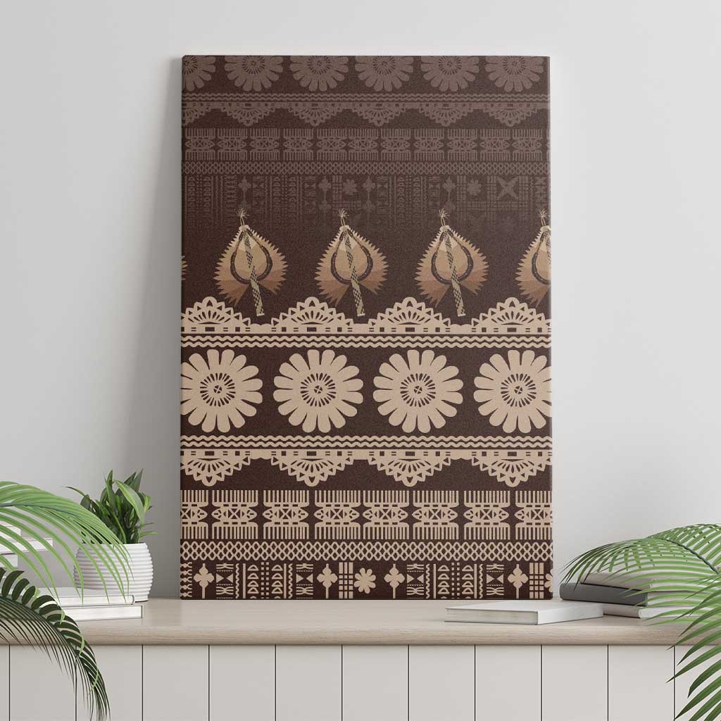Bula Fiji Iri ni Meke Canvas Wall Art Kuvui Fijian Masi LT14 - Polynesian Pride