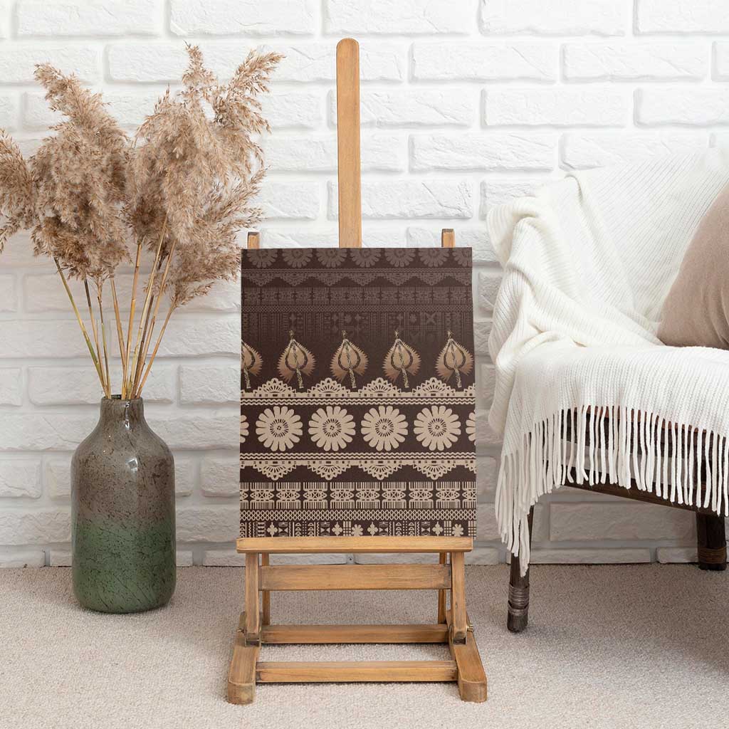 Bula Fiji Iri ni Meke Canvas Wall Art Kuvui Fijian Masi LT14 - Polynesian Pride