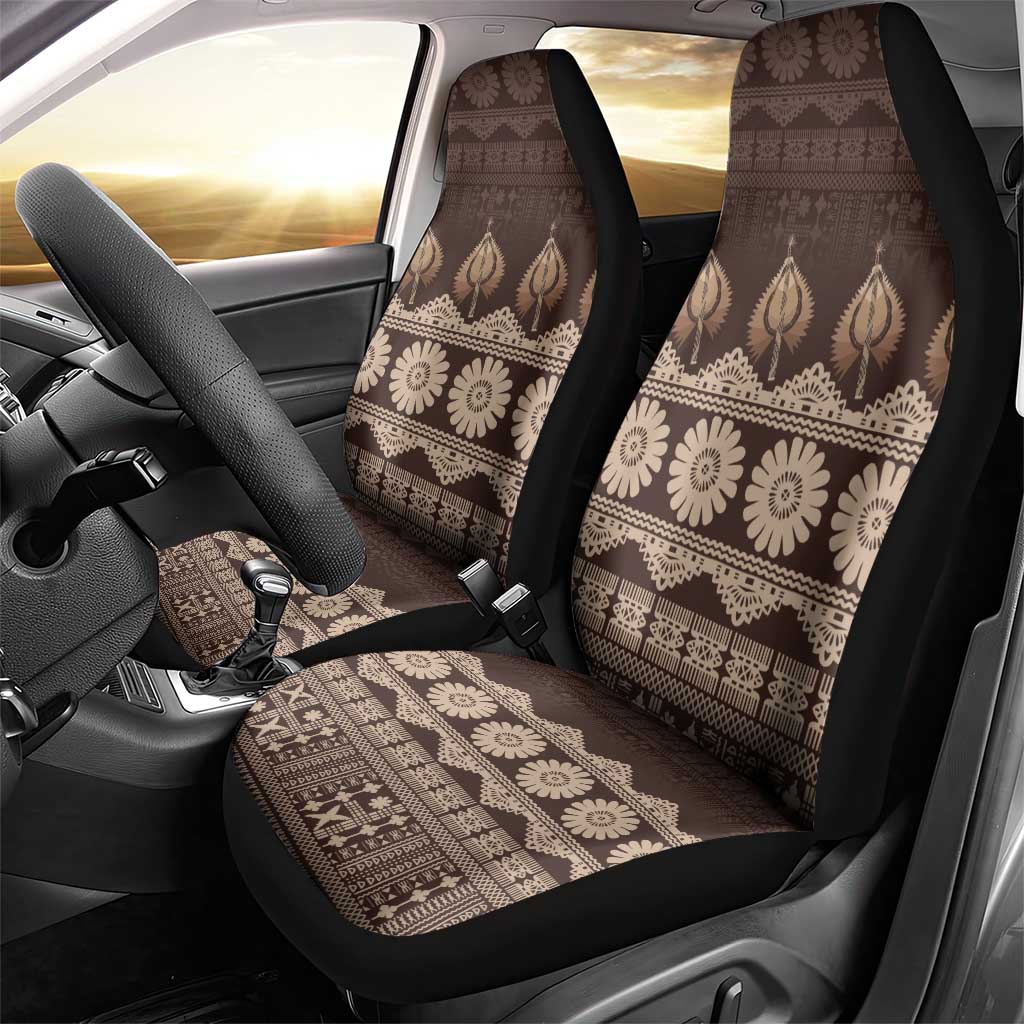 Bula Fiji Iri ni Meke Car Seat Cover Kuvui Fijian Masi - Polynesian Pride