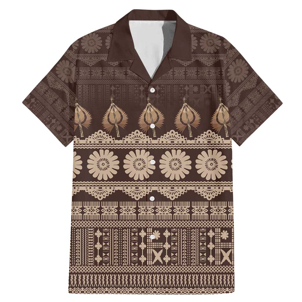 Bula Fiji Iri ni Meke Family Matching Mermaid Dress and Hawaiian Shirt Kuvui Fijian Masi - Polynesian Pride