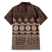Bula Fiji Iri ni Meke Family Matching Off Shoulder Short Dress and Hawaiian Shirt Kuvui Fijian Masi - Polynesian Pride