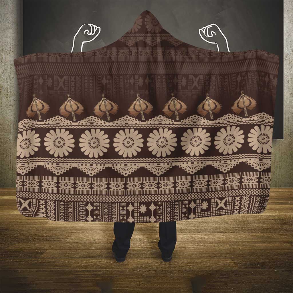 Bula Fiji Iri ni Meke Hooded Blanket Kuvui Fijian Masi - Polynesian Pride