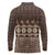 Bula Fiji Iri ni Meke Long Sleeve Polo Shirt Kuvui Fijian Masi - Polynesian Pride
