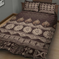 Bula Fiji Iri ni Meke Quilt Bed Set Kuvui Fijian Masi - Polynesian Pride