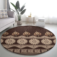 Bula Fiji Iri ni Meke Round Carpet Kuvui Fijian Masi - Polynesian Pride
