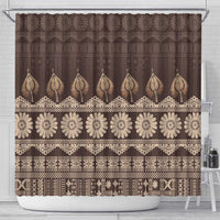 Bula Fiji Iri ni Meke Shower Curtain Kuvui Fijian Masi - Polynesian Pride