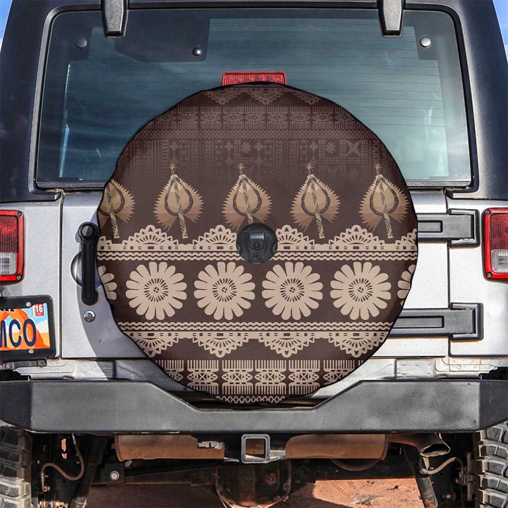 Bula Fiji Iri ni Meke Spare Tire Cover Kuvui Fijian Masi - Polynesian Pride