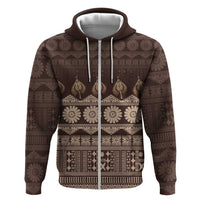 Bula Fiji Iri ni Meke Zip Hoodie Kuvui Fijian Masi - Polynesian Pride