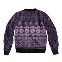 Bula Fiji Iri ni Meke Bomber Jacket Lokaloka Fijian Masi LT14 - Polynesian Pride