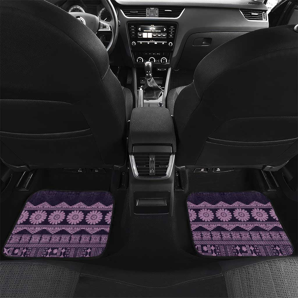 Bula Fiji Iri ni Meke Car Mats Lokaloka Fijian Masi - Polynesian Pride